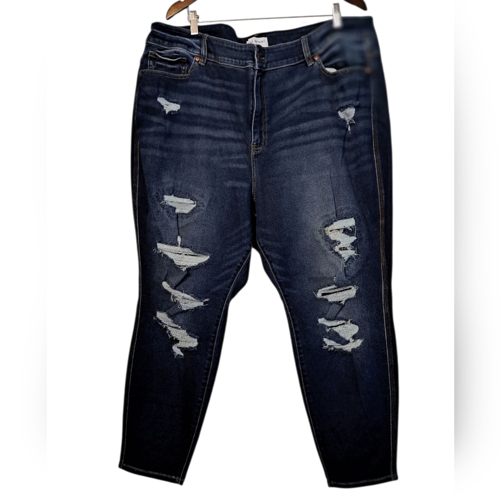 Lane Bryant Blue Jeans Distressed Style 28W